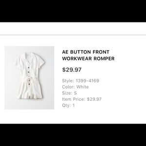 AE button front romper